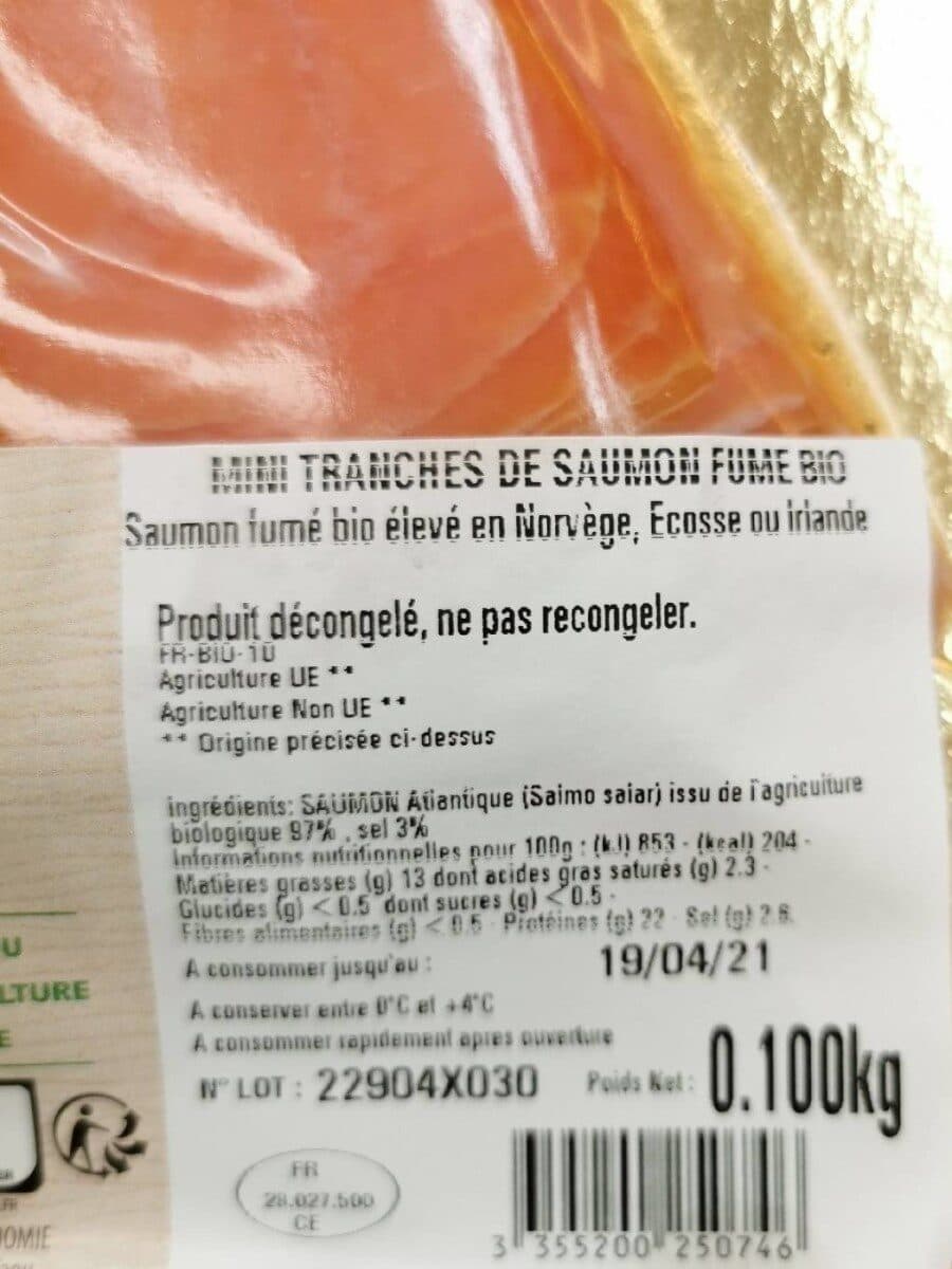 Guyader Mini tranches de saumon fumé bio packshot
