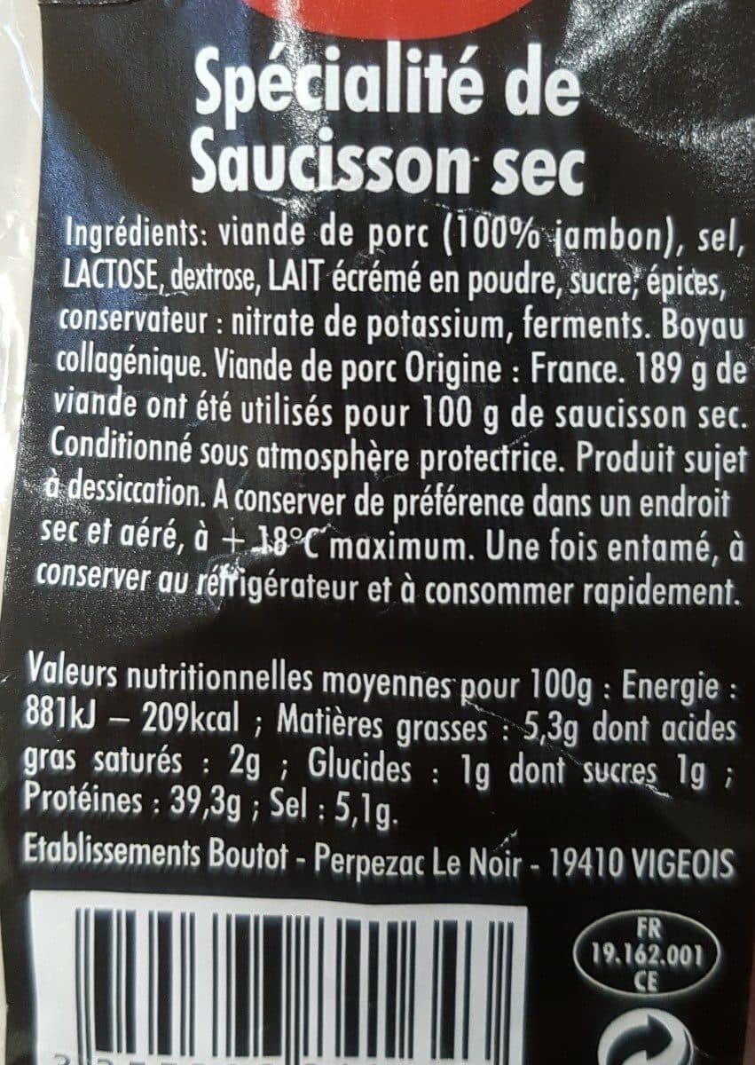 Open Food Facts Corrèze Gourmandes 100% jambon packshot