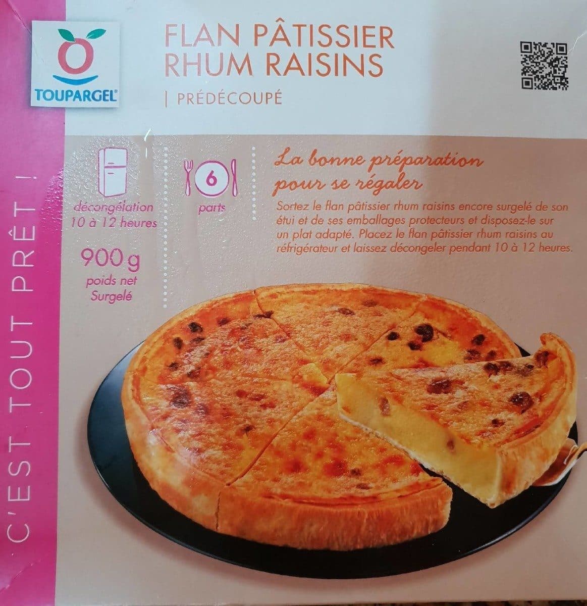 Toupargel Flan Pâtissier Rhum Raisins packshot