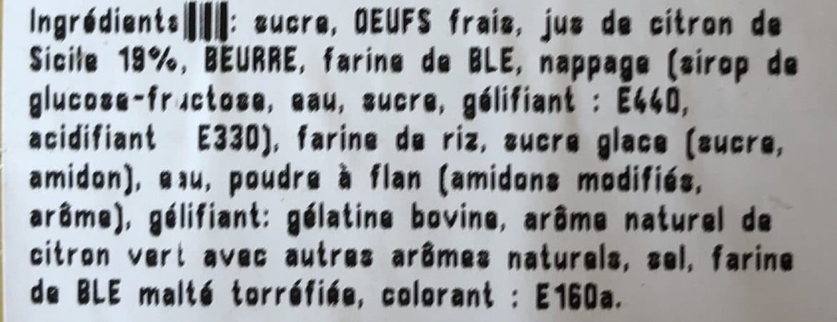 Leclerc Tarte citron sicile 22cm packshot