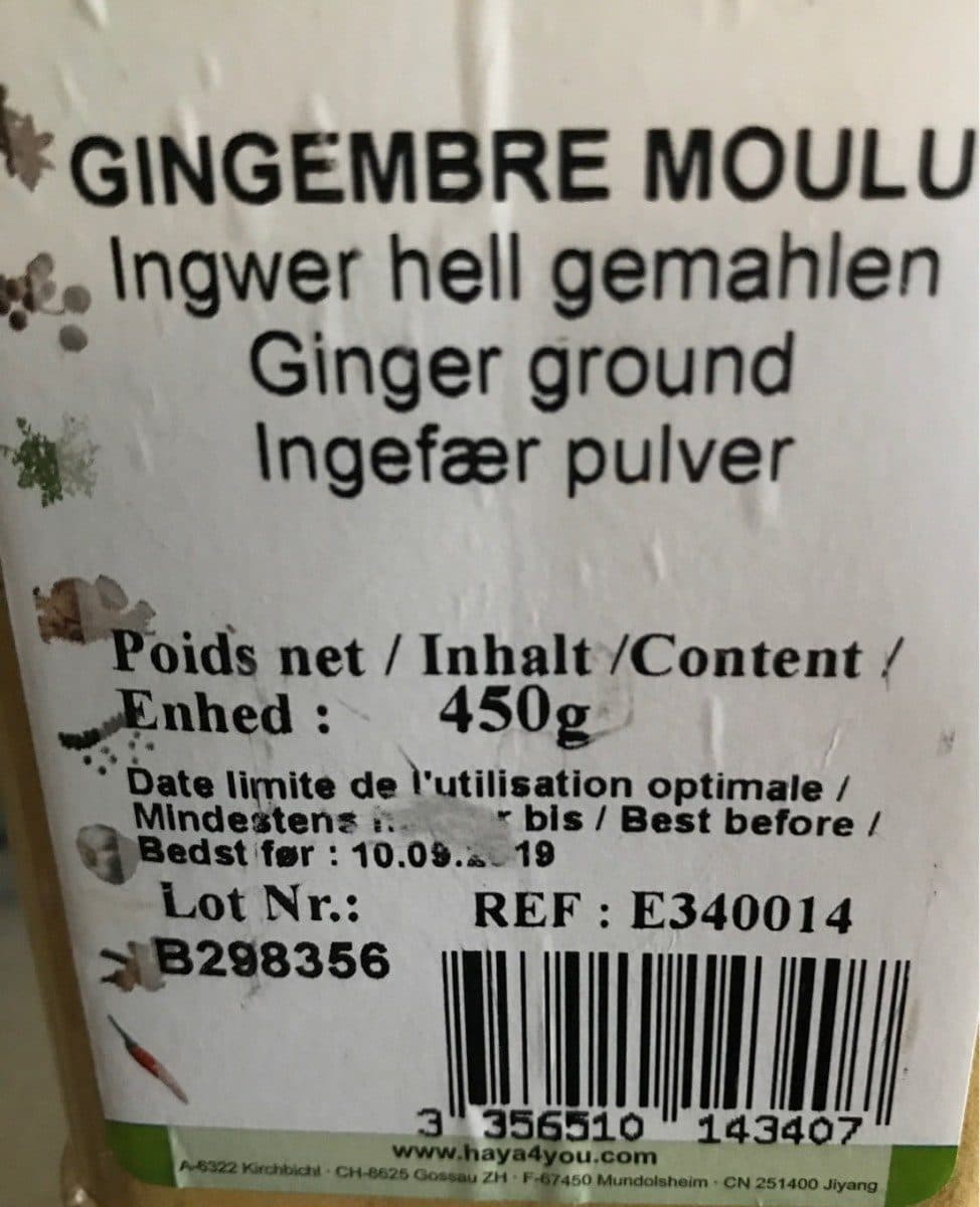 Haya 4 You Gingembre Moulu packshot