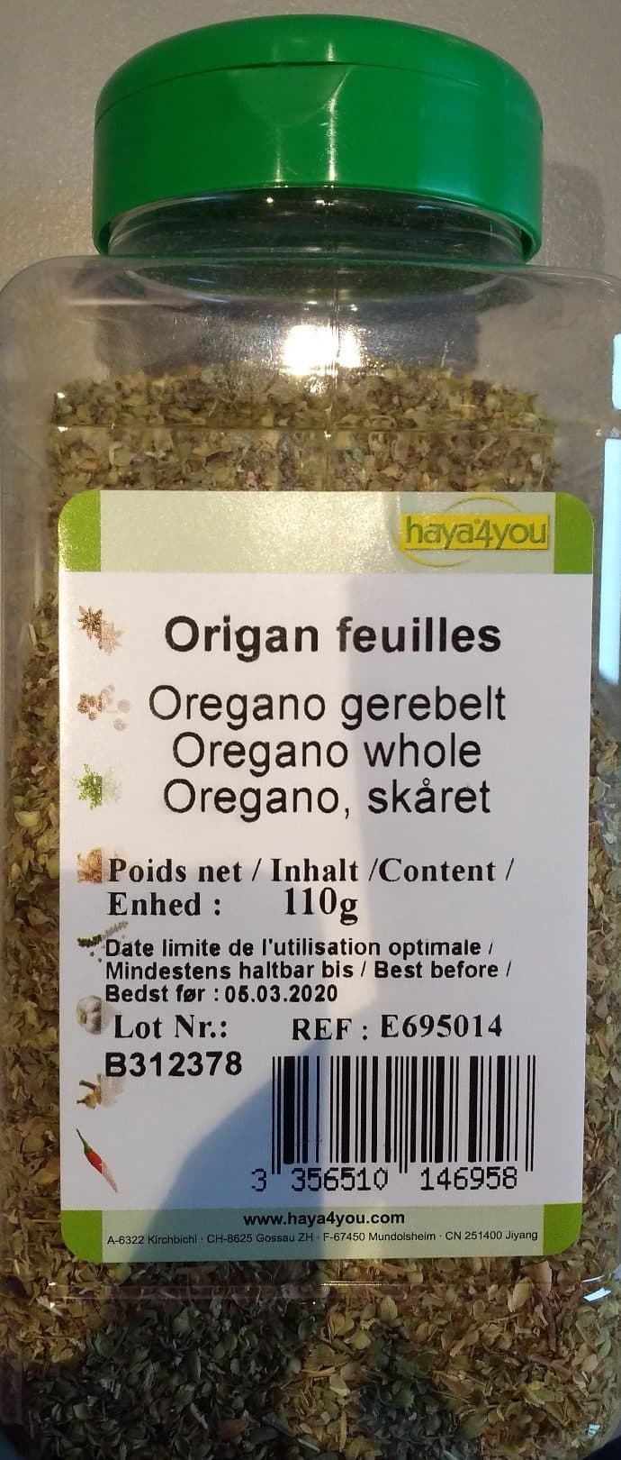 Haya4you Origan feuilles packshot