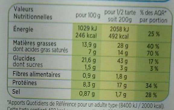 Marie Tarte au Saumon et au Fromage packshot