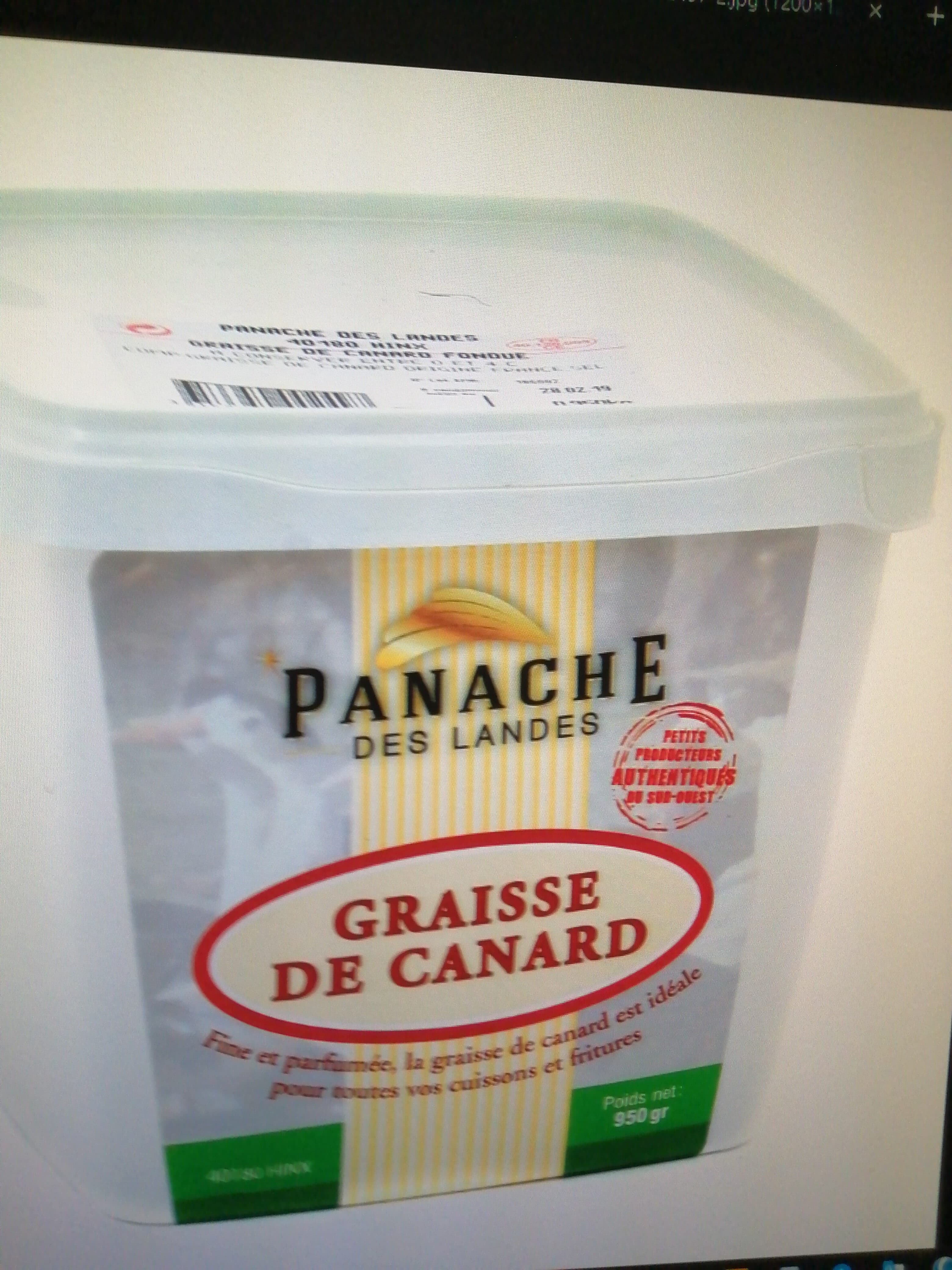 Panache des landes Graisse de canard fondue packshot