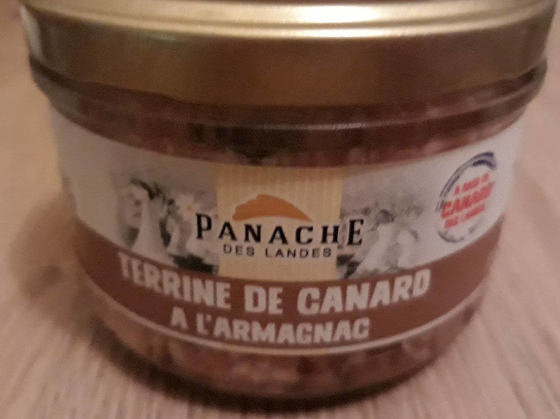 Panache des landes Terrine de canard à l'Armagnac, 190g packshot