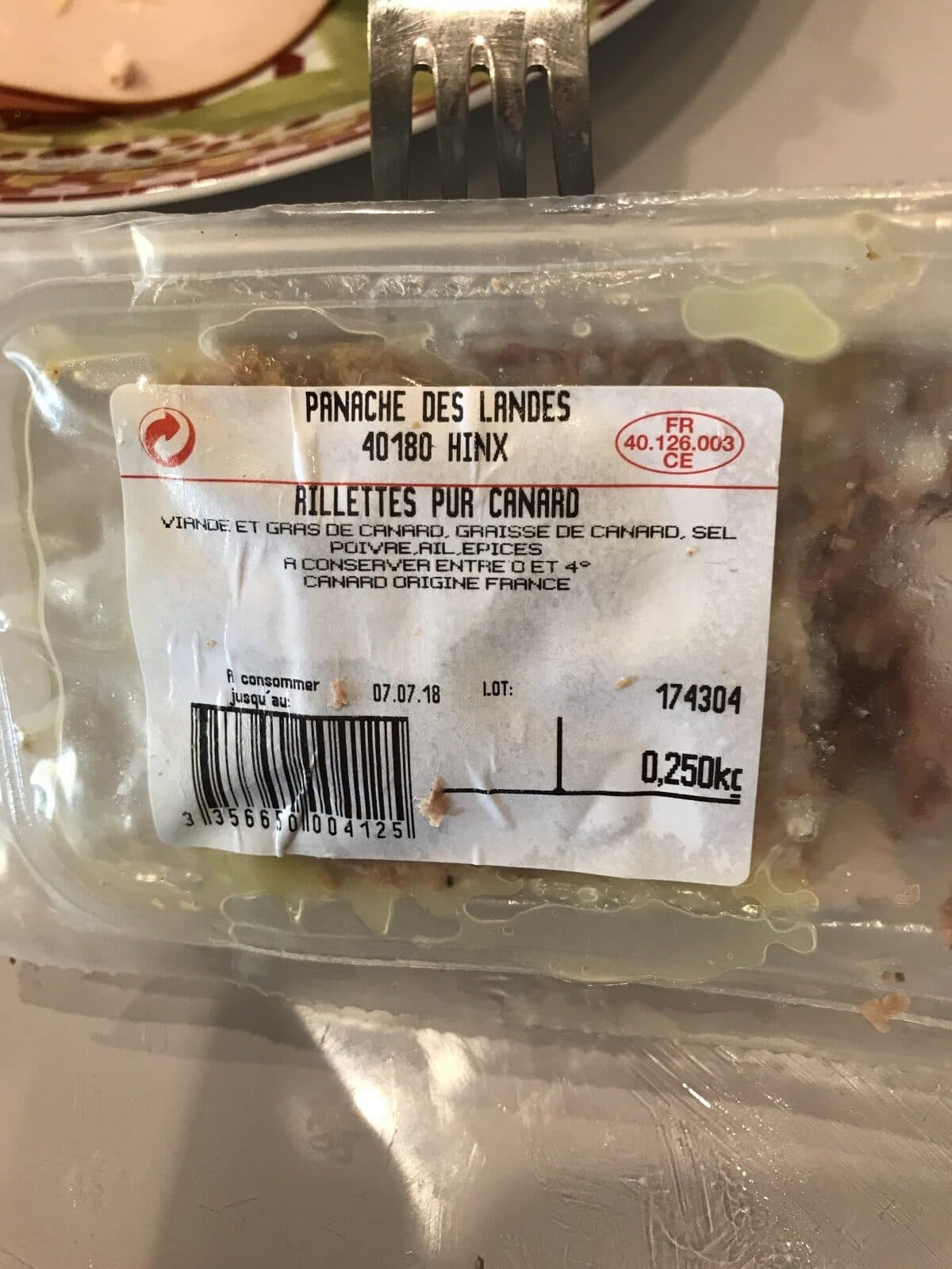 Panache des Landes Rillettes 100% canard packshot