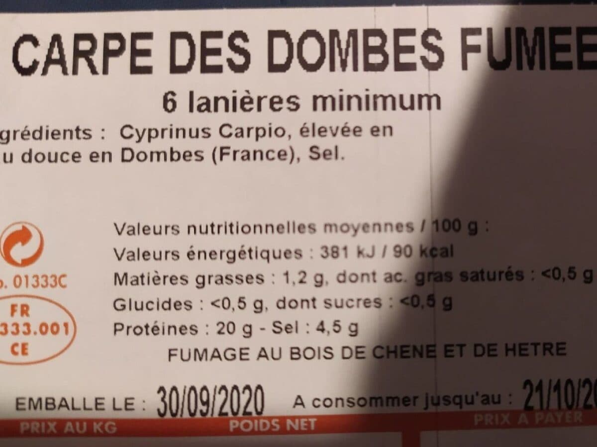 Open Food Facts Carpe fumee packshot