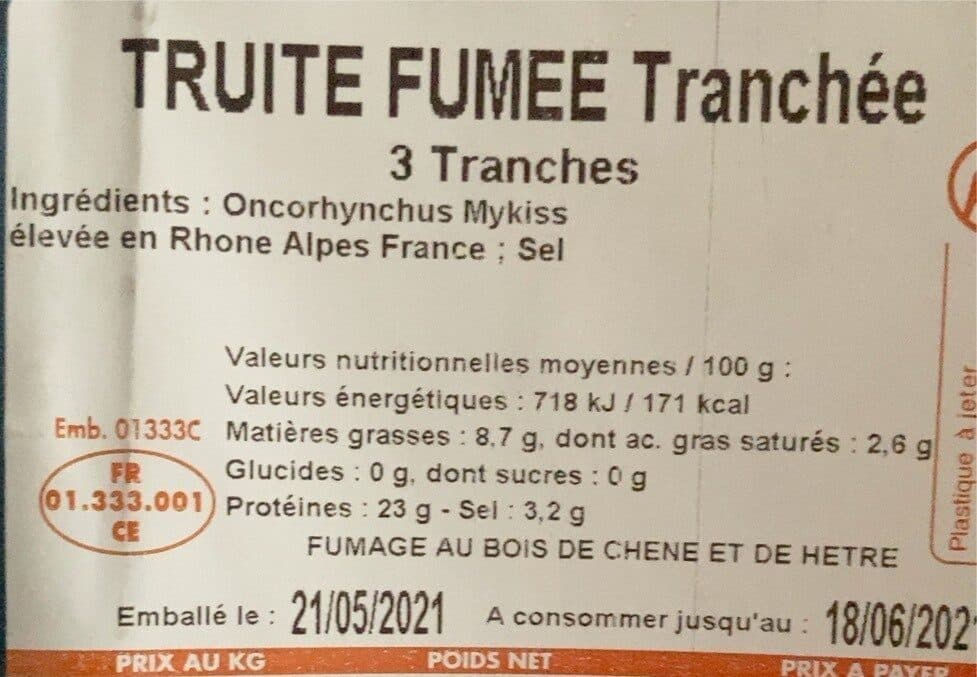 Le Petit Fumet Truite fumée d'Auvergne Le Petit Fumé packshot