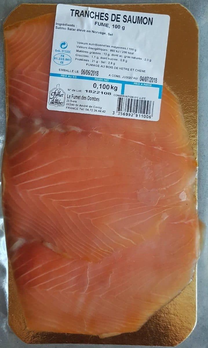 Open Food Facts Tranches de saumon packshot