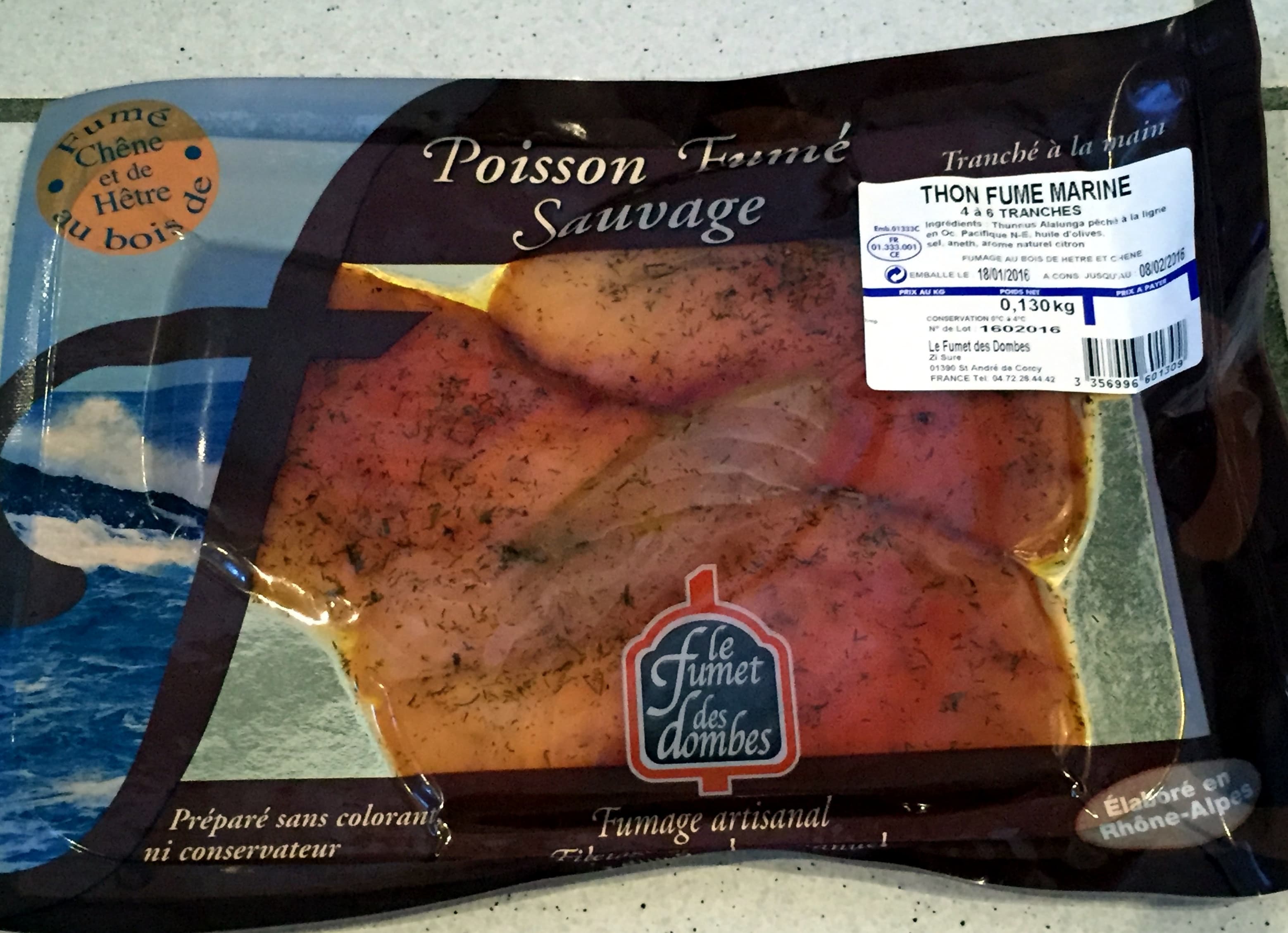 Le Fumet des Dombes Thon fumé mariné packshot