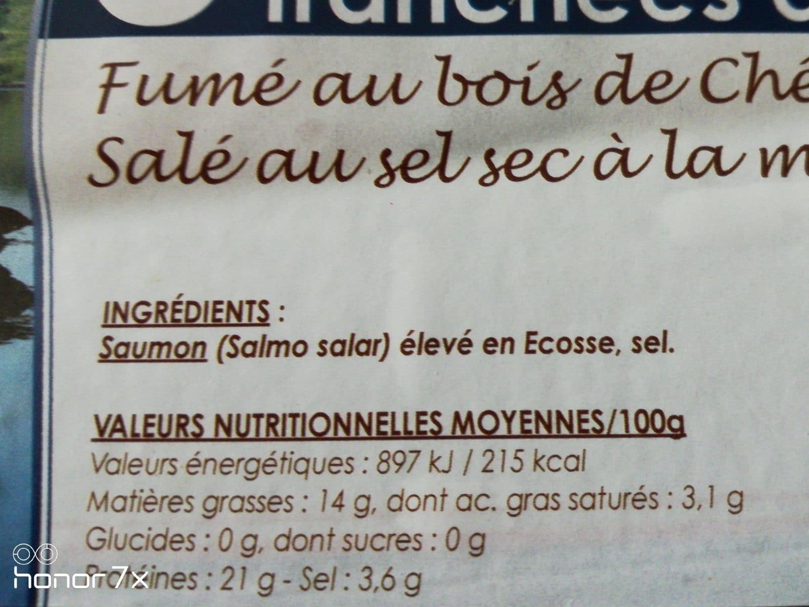 Open Food Facts Saumon écossais fumé packshot