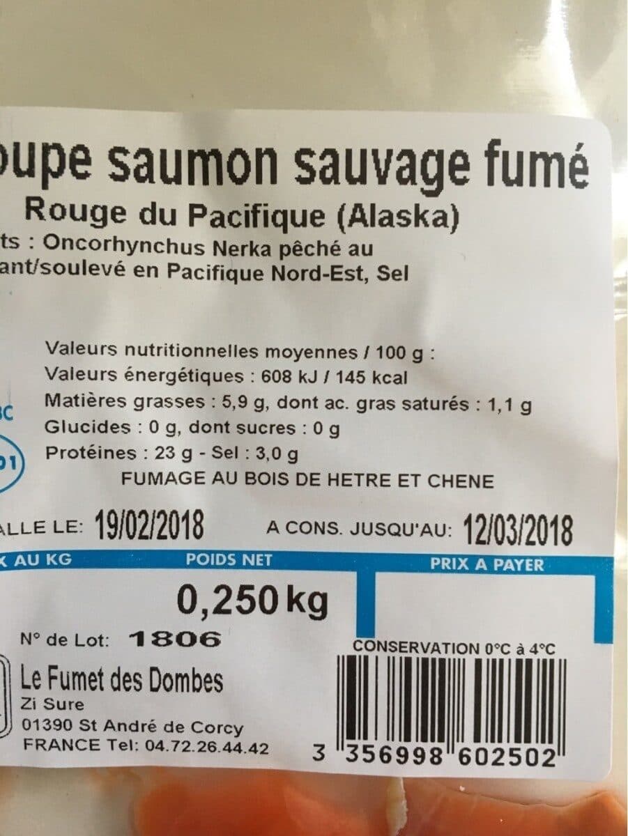 Le Fumet des Dombes Saumon Fumé packshot