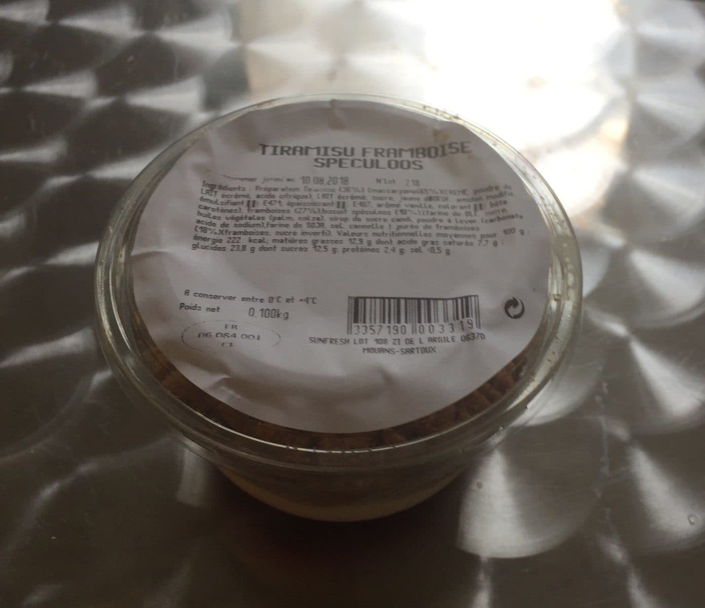 Open Food Facts Tiramisu framboise speculos packshot