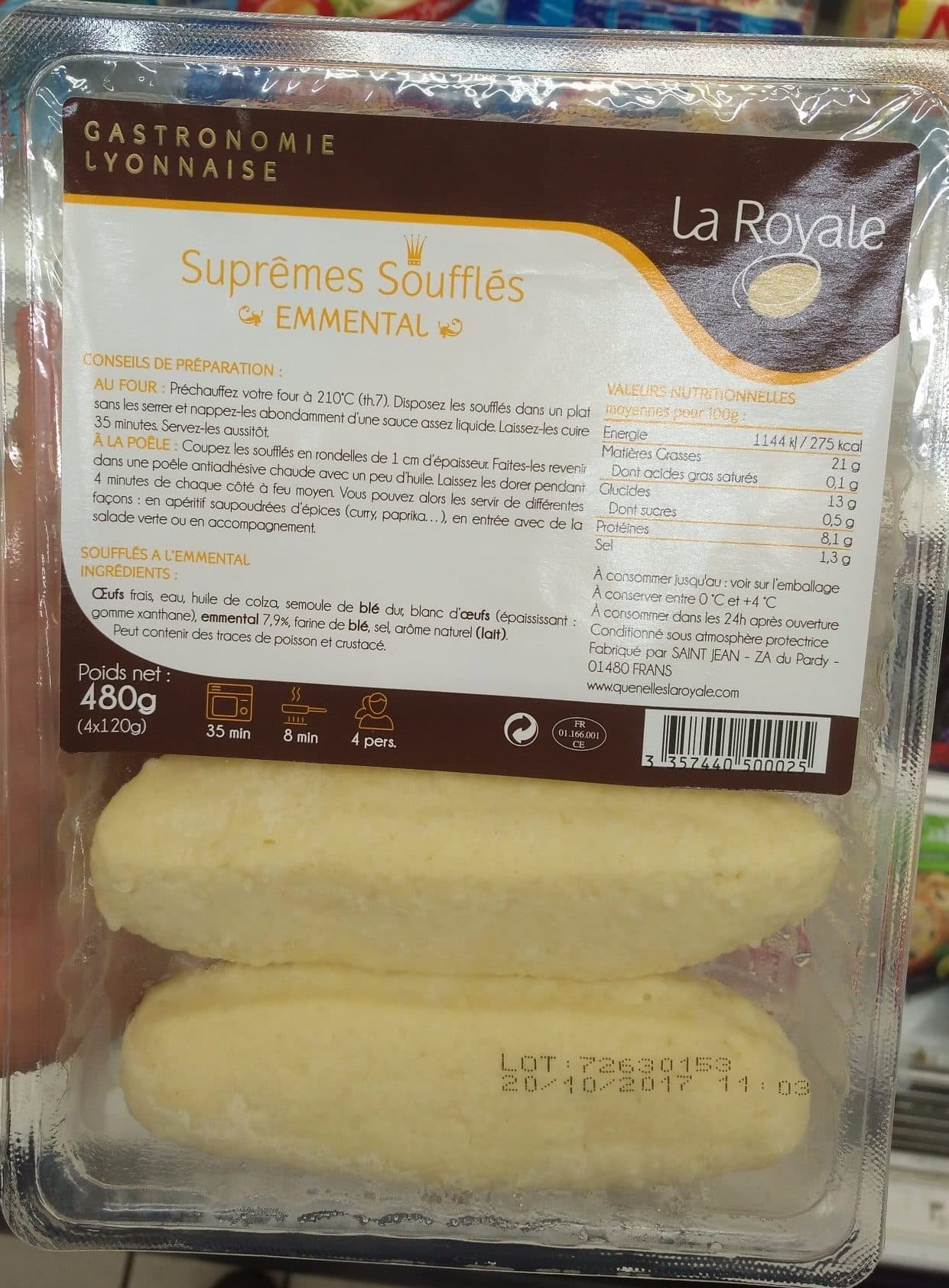 La Royale Suprêmes Soufflés Emmental packshot