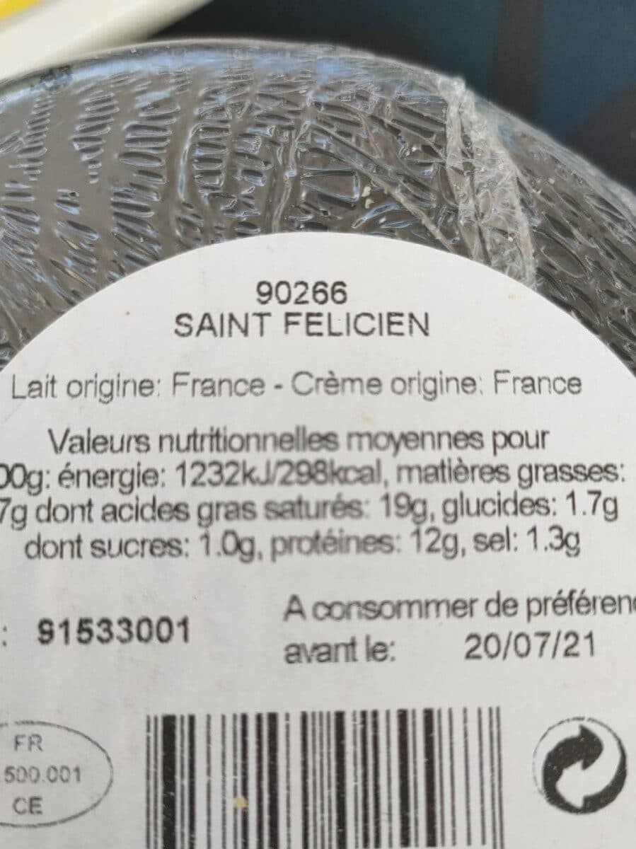 Open Food Facts Saint felicien packshot