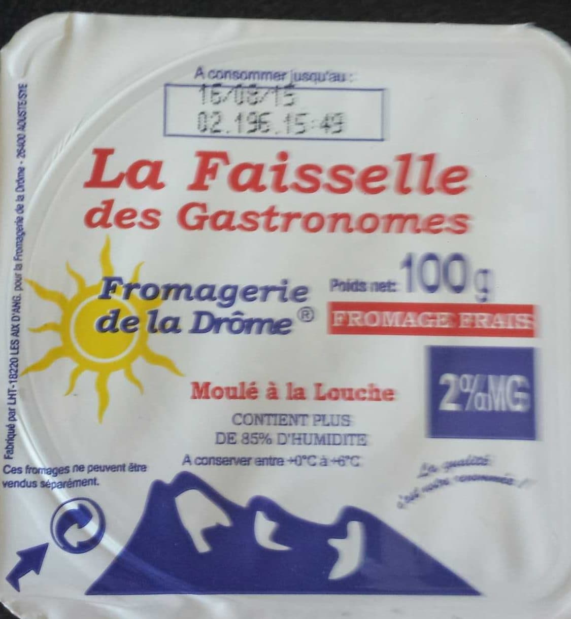 Fromagerie de la Drôme La Faisselle des Gastronomes 2% M.G. packshot