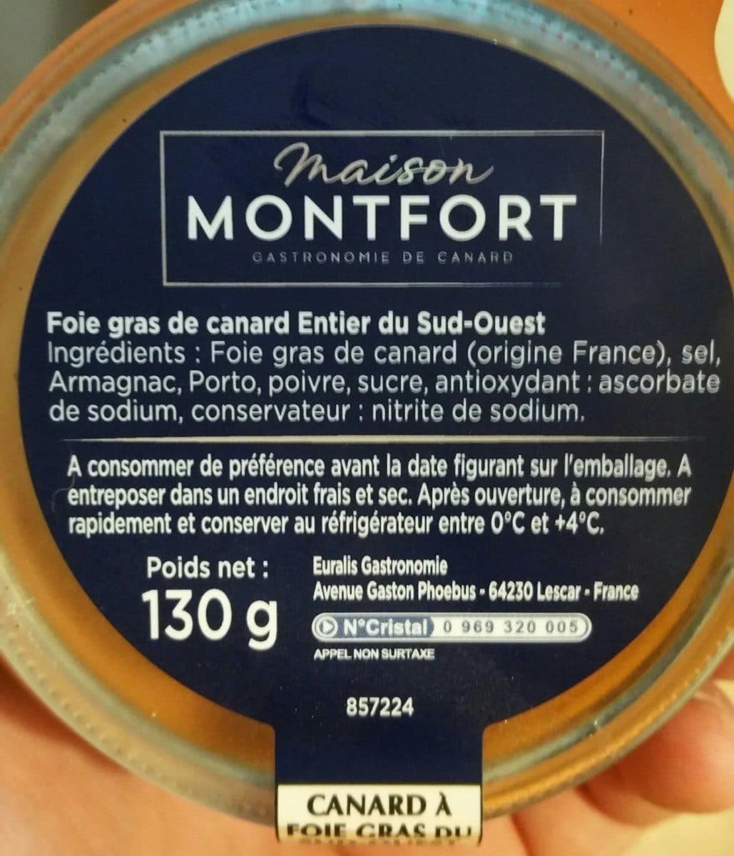 Open Food Facts Montfor. f. g. cnd Entier Boc130g packshot
