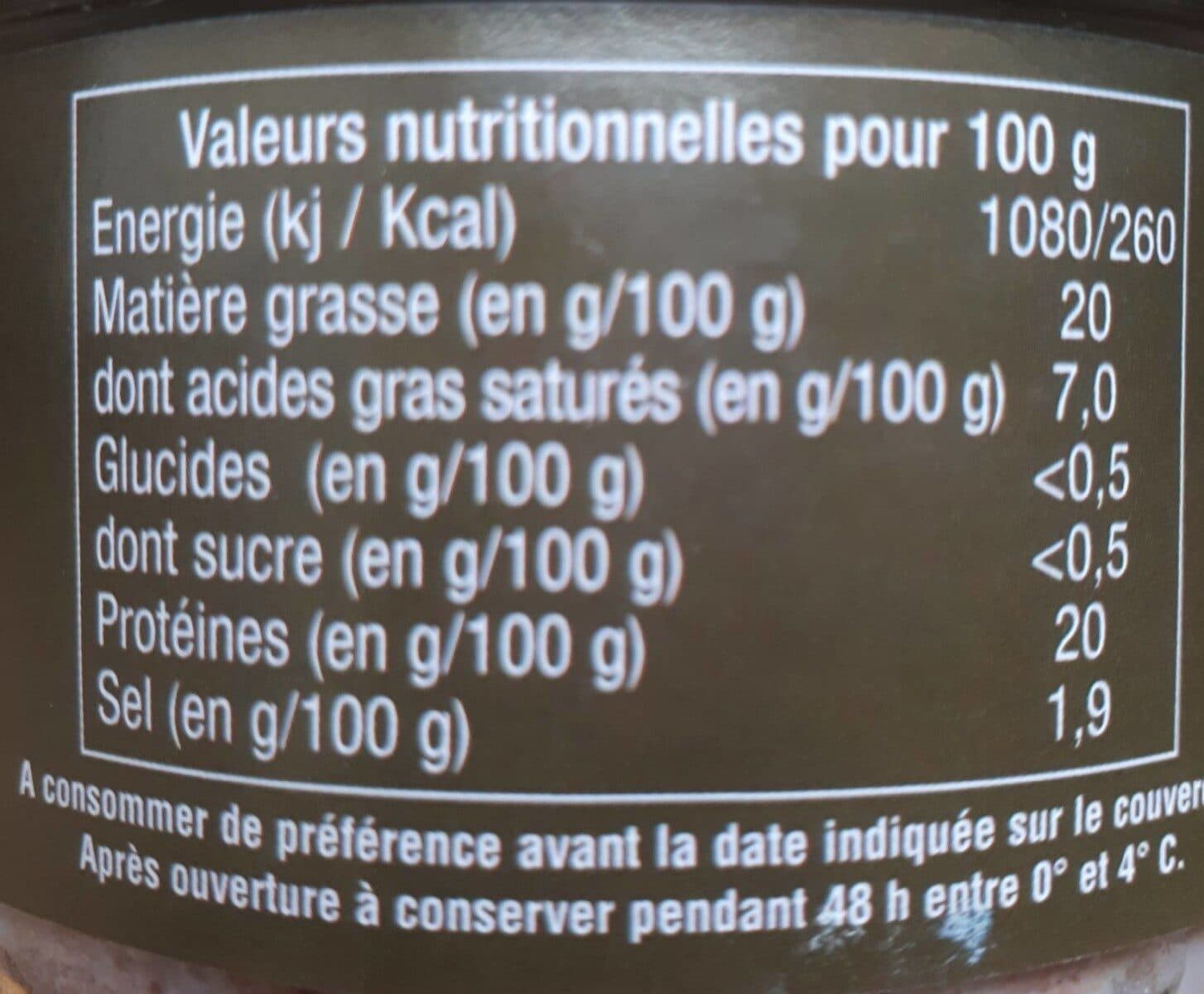 Open Food Facts Rillettes d'Auvergne packshot