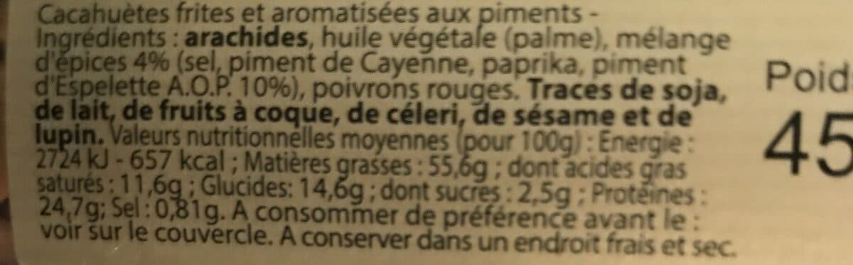 Le Temps Des Cerises Cacahuétes Basques packshot