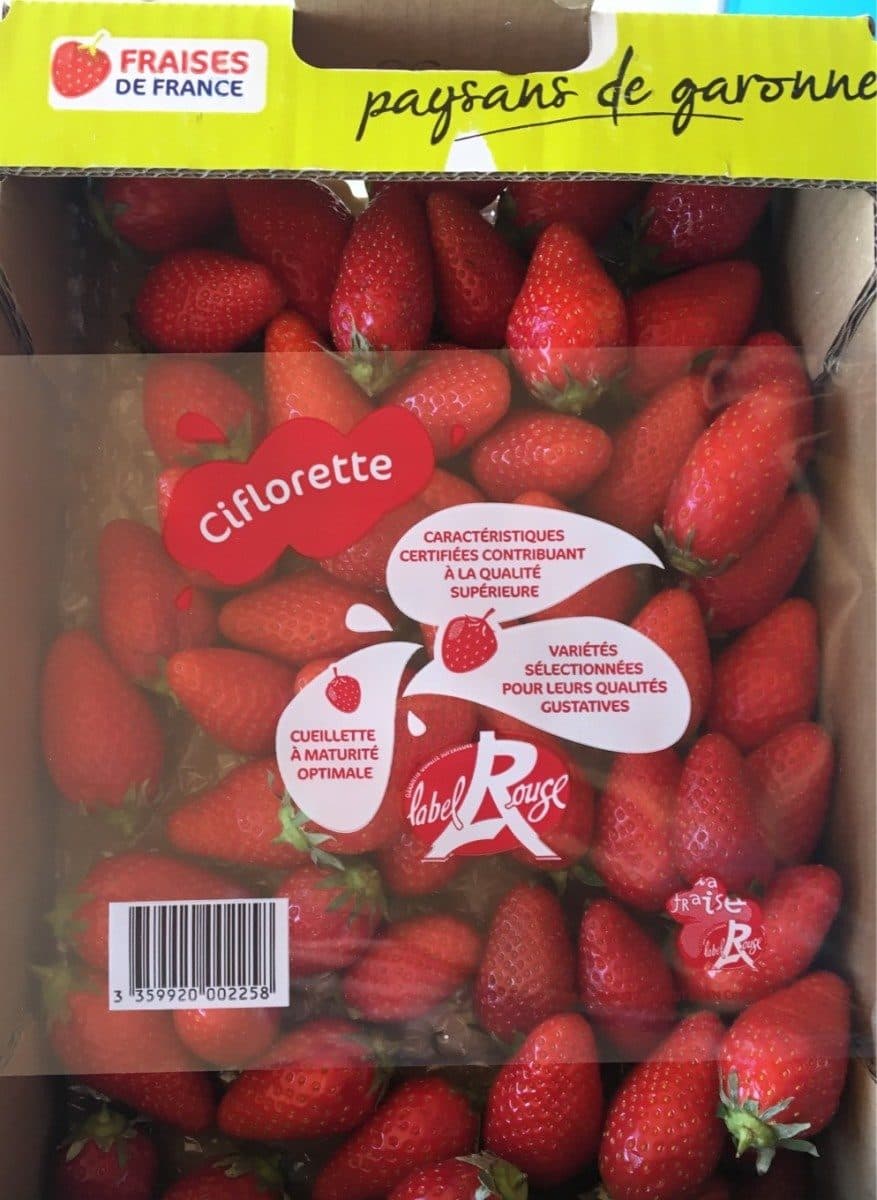 Open Food Facts Ciflorette fraise de france 800g packshot
