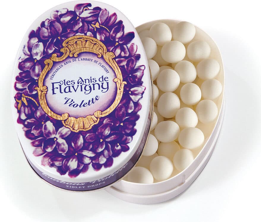 Les anis de flavigny Boite ovale violette packshot