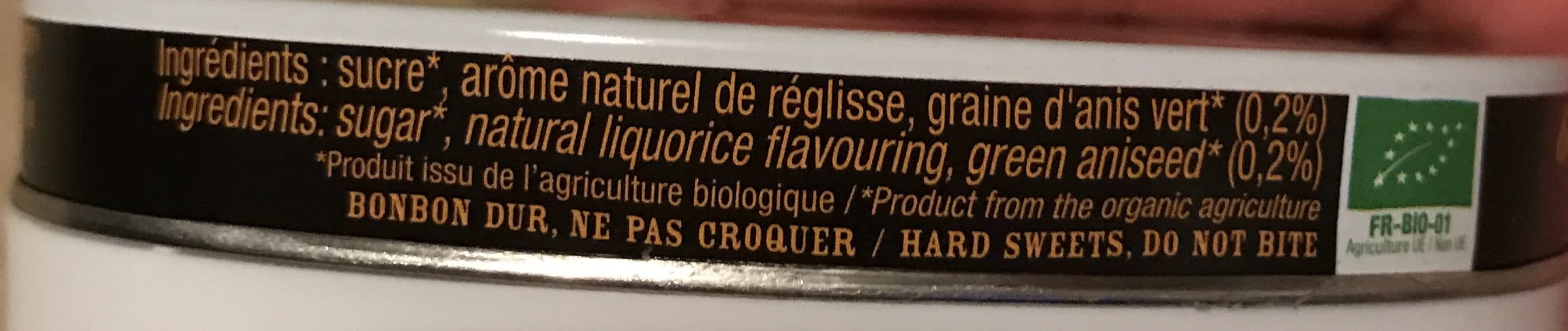 Les Anis De Flavigny Boite ovale réglisse bio packshot