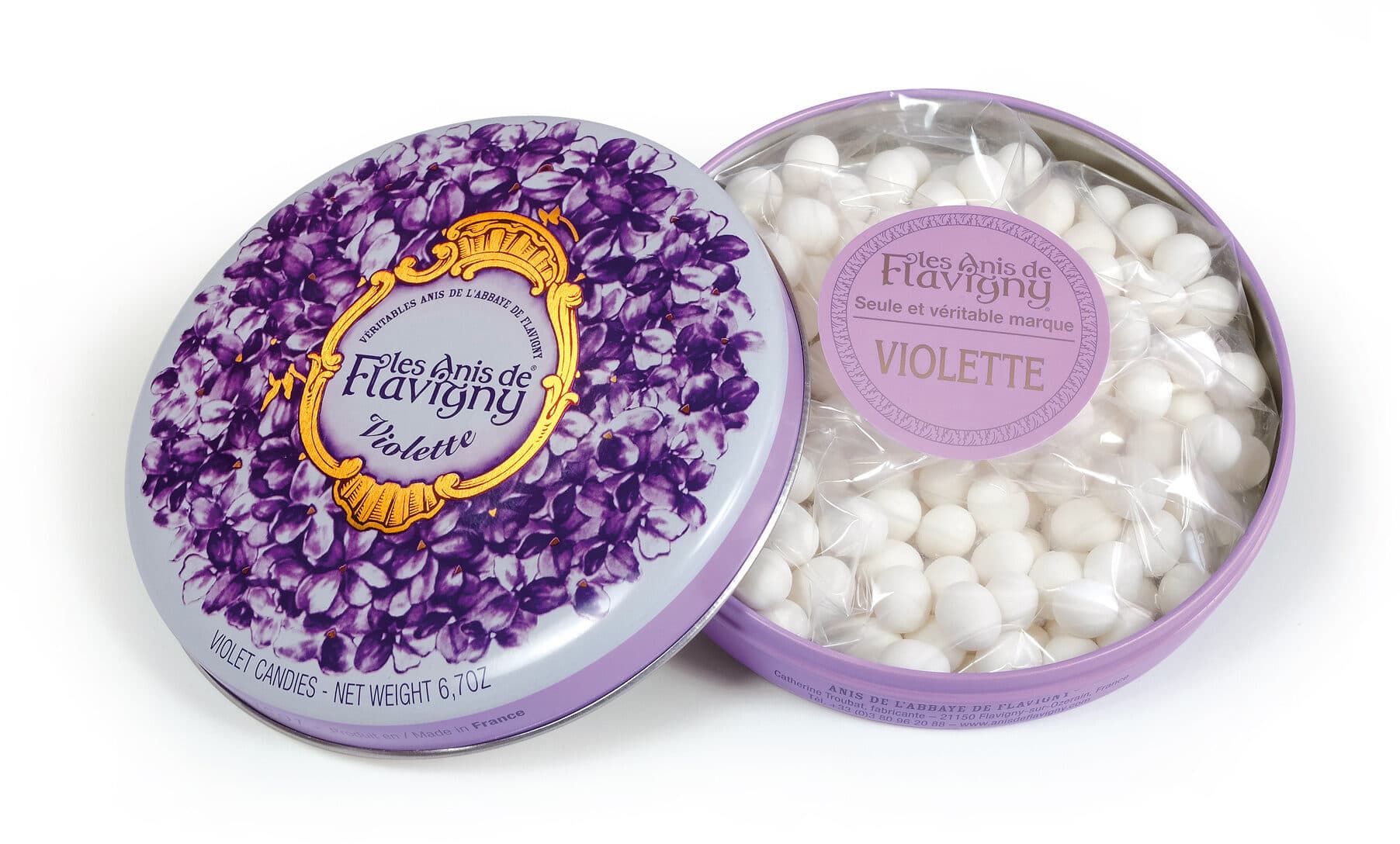 Les Anis De Flavigny Boite ronde violette packshot