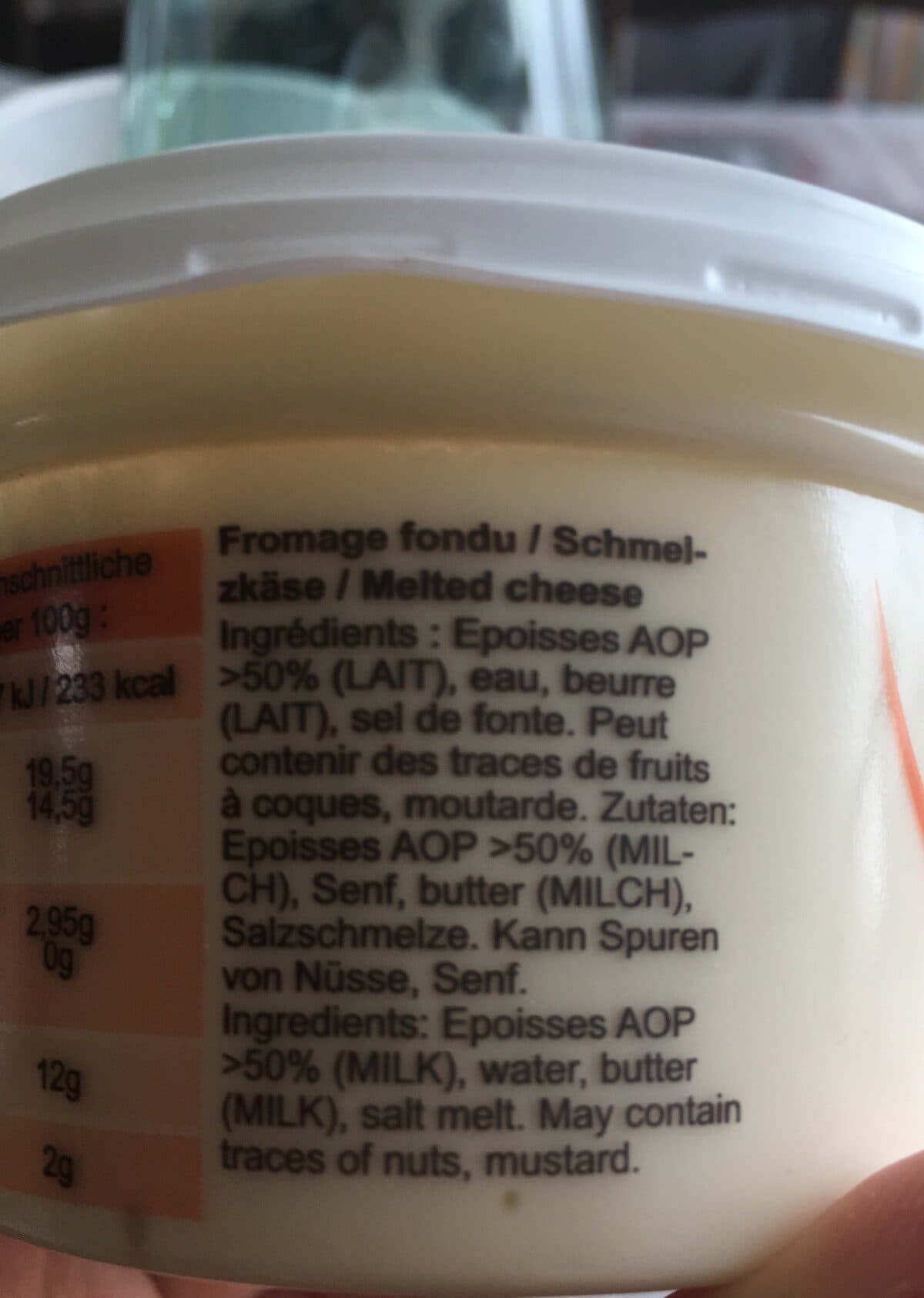 Open Food Facts Fondu d'epoisses packshot