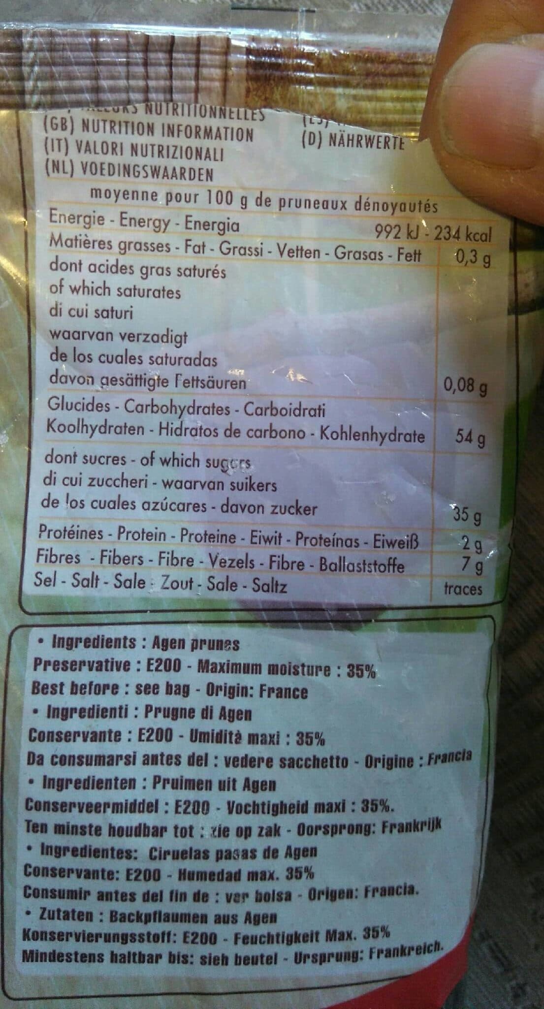 Open Food Facts Pruneaux d'Agen dénoyautés packshot