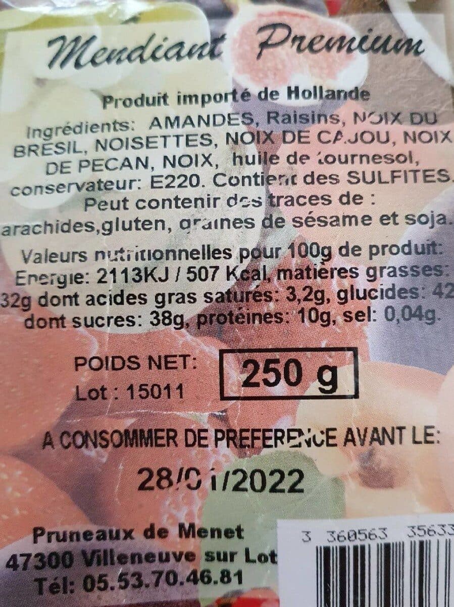 Open Food Facts Mendiant Premium packshot