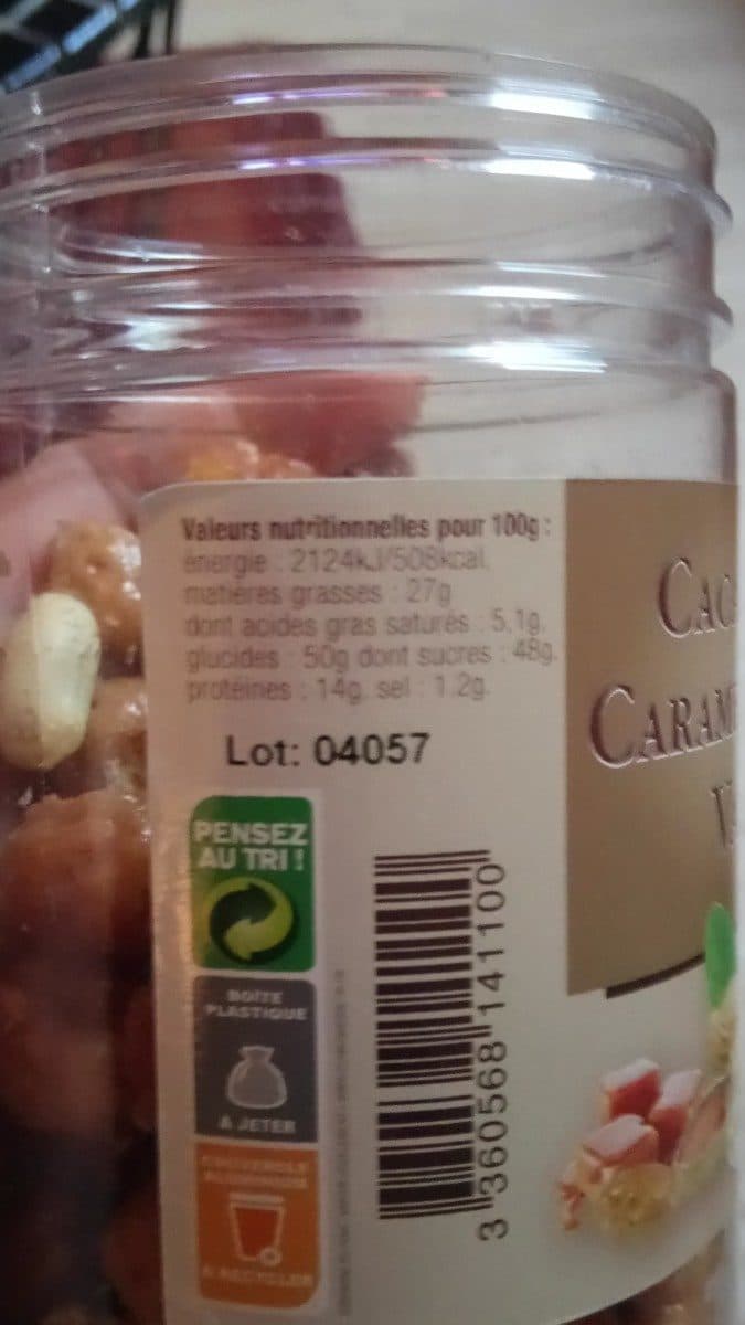 Open Food Facts Cacahuète caramélisées à la vanille packshot