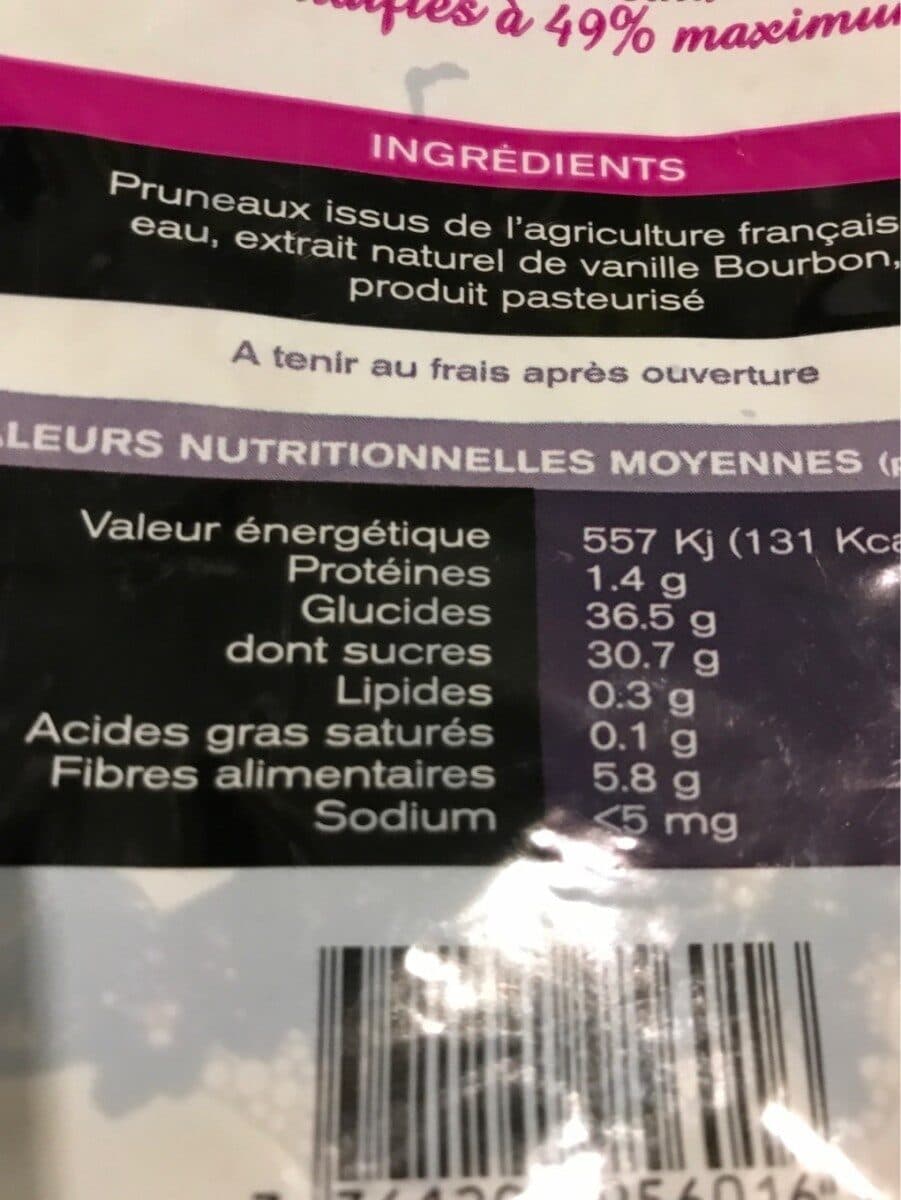 Pruni Pruneaux sans sucres ajoutés packshot