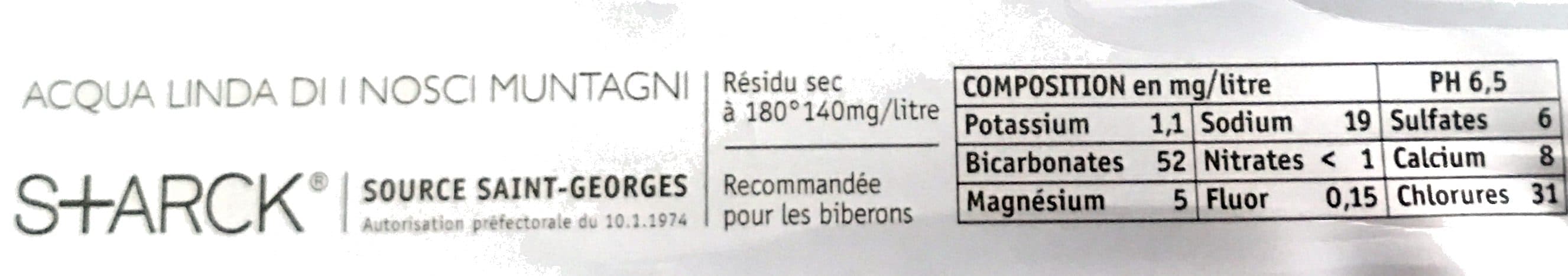 Saint Georges Eau De Source Corse Eaux Saint-Georges packshot