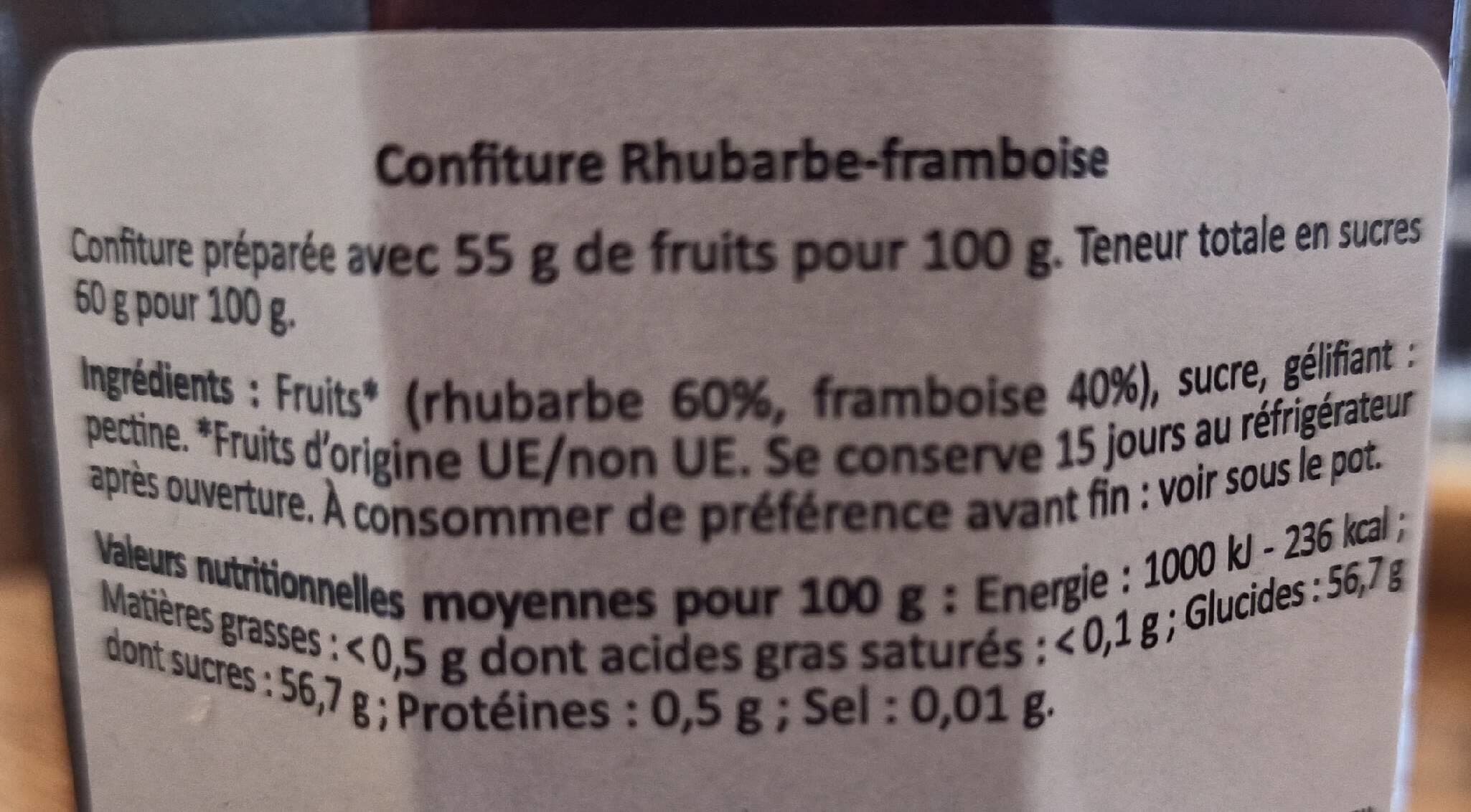 Matin Des Pyrénées Confiture extra Rhubarbe & Framboise packshot