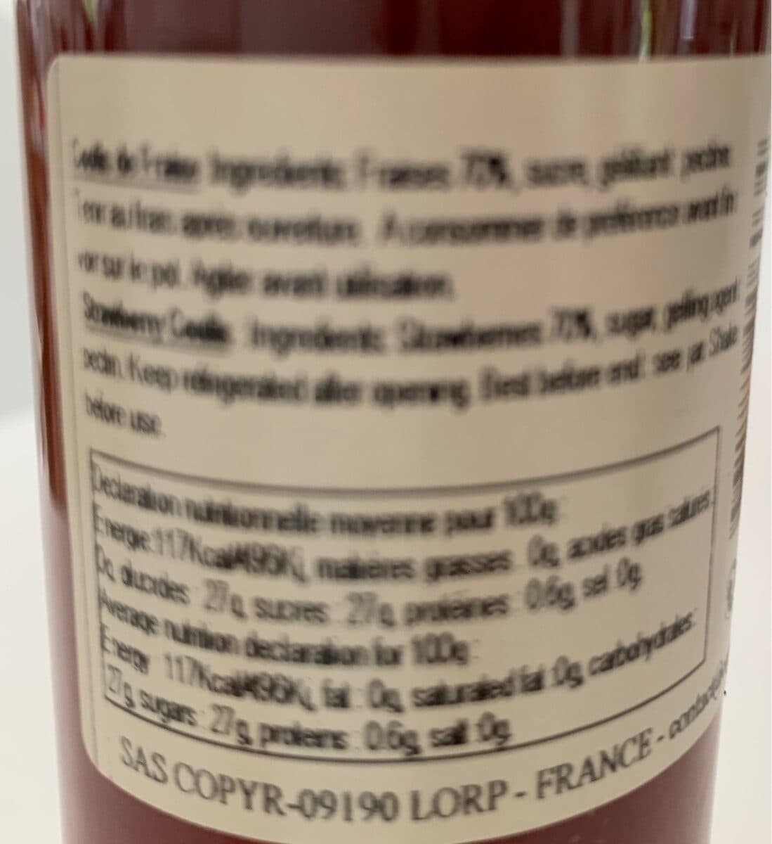 Daniel Boudet Coulis de fraise packshot