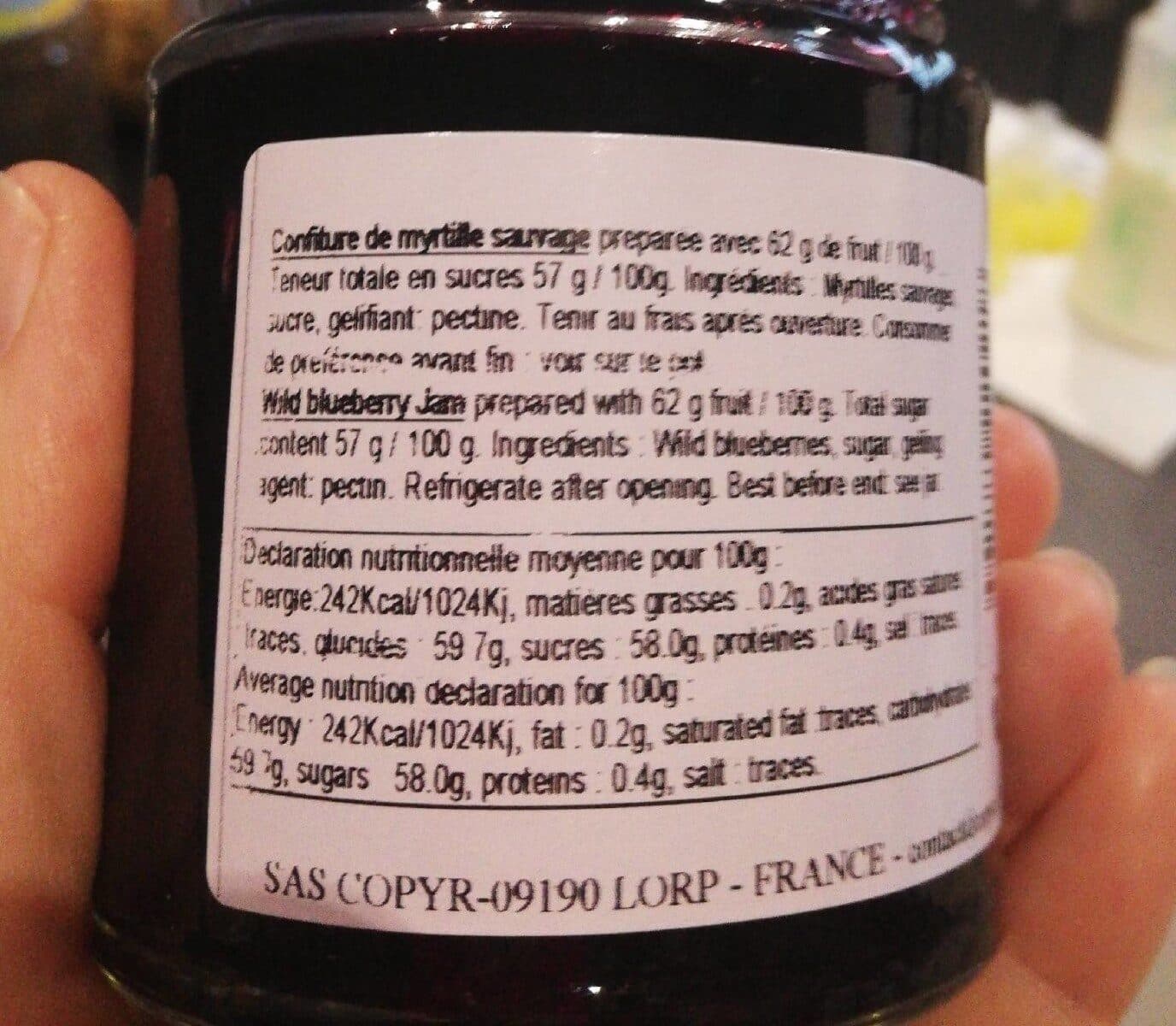 Juliette Serraille Confiture de myrtille sauvage packshot