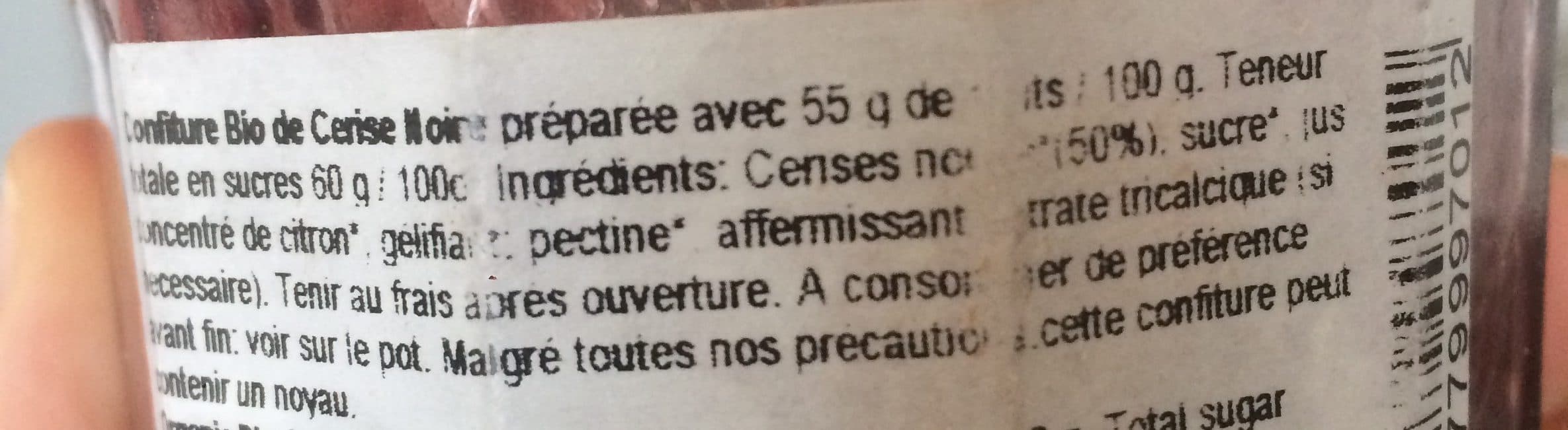 Matin D’ariege Confiture extra cerise noire packshot