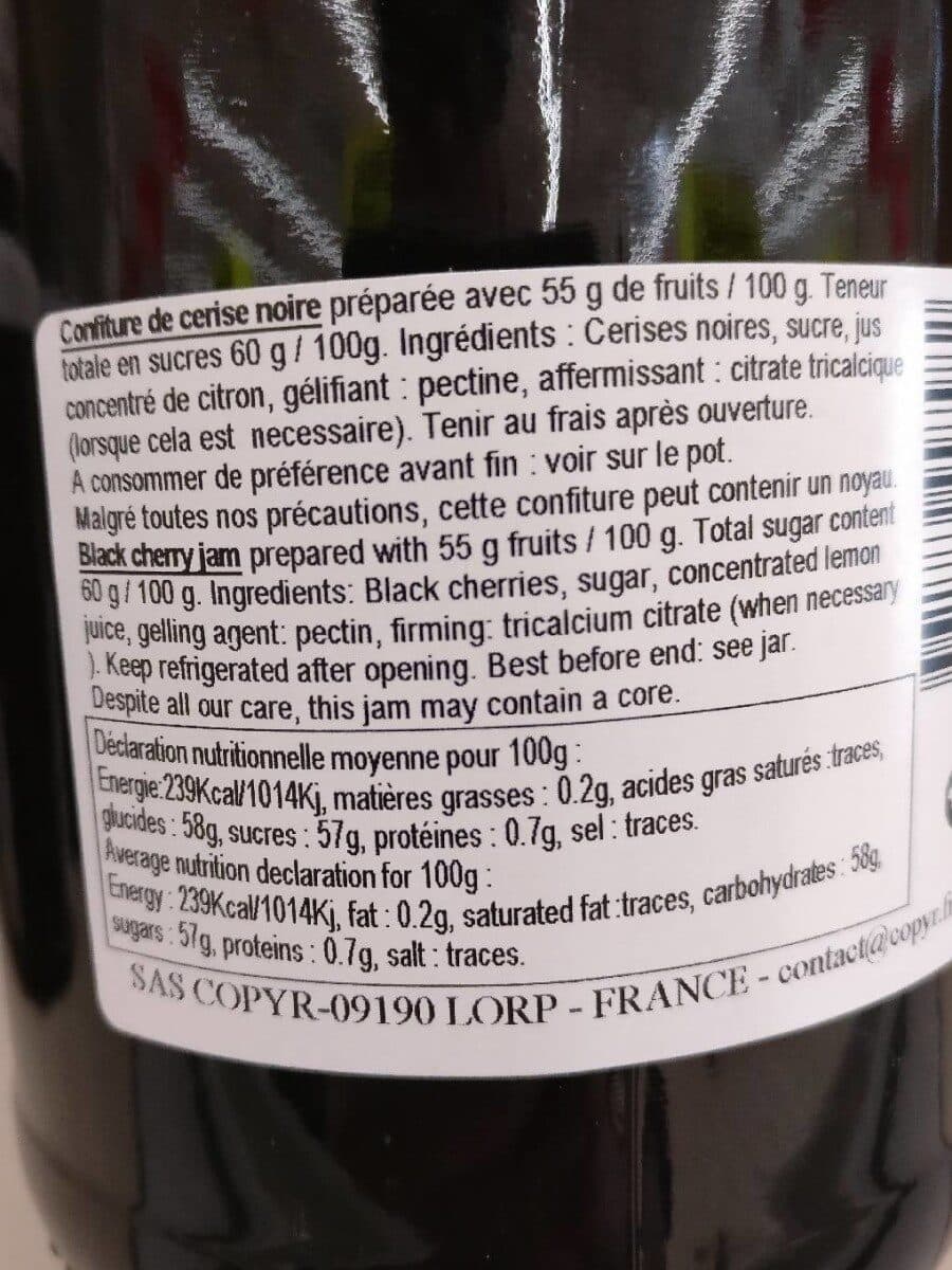 Matin des Pyrénées Cerises noires packshot