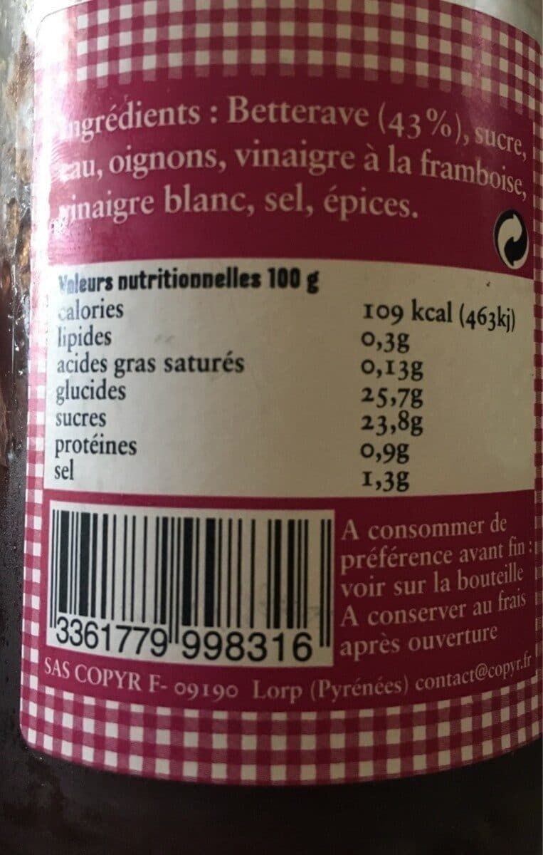 Pural Pur ketchup betterave le pot de 275 g packshot