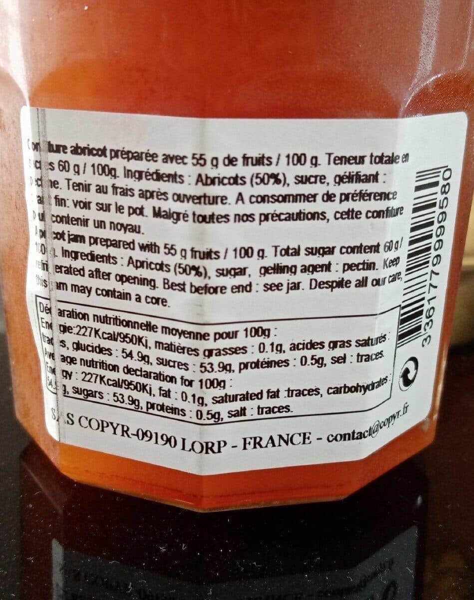 Matin D'ariege Confiture D'abricot packshot