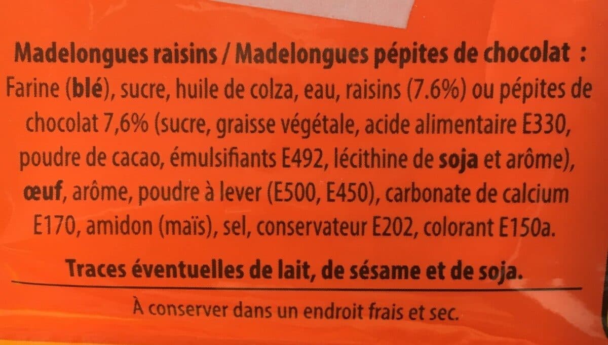 Open Food Facts Les madelongues packshot