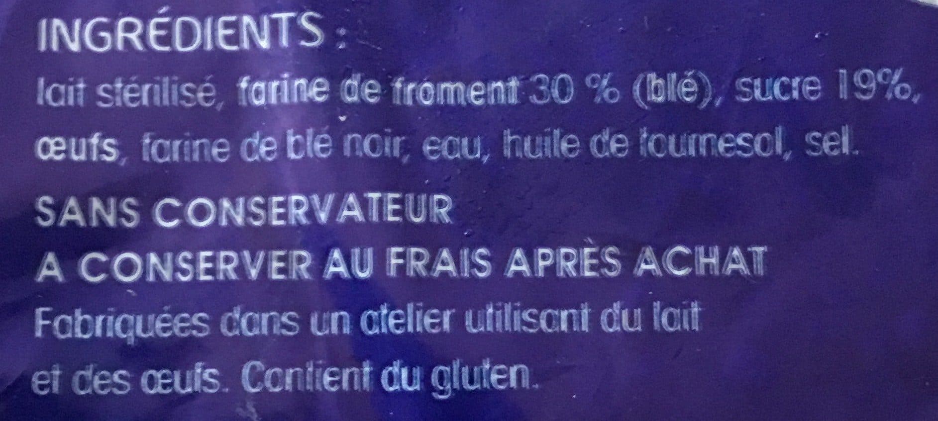 Open Food Facts 6 CRÊPES DE FROMENT SUCRÉ packshot