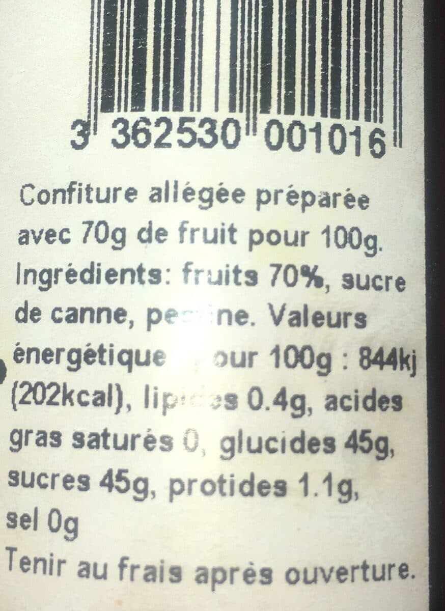 Val de Sournia Confiture extra alleges en sucre Framboise 70% packshot