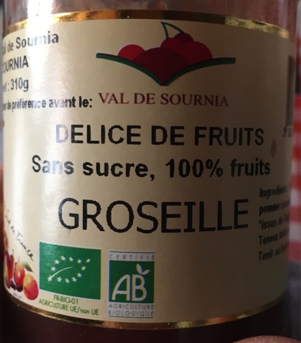 Val de Sournia Delice de fruits Groseille packshot