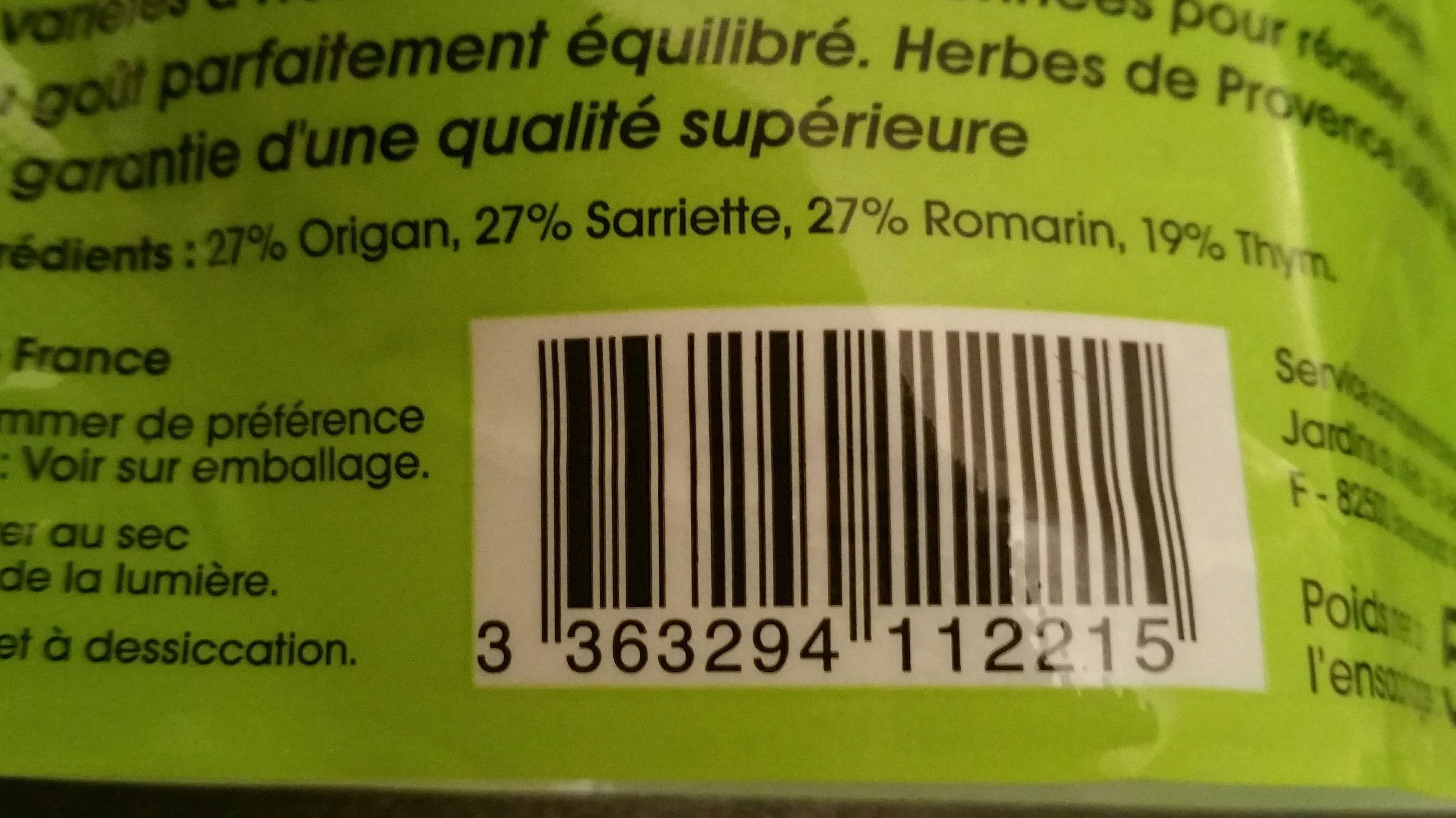 Jardins du Midi Herbes de Provence packshot