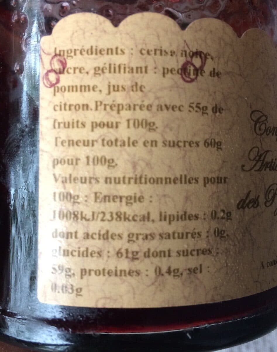 Open Food Facts Confiture de cerise noire packshot