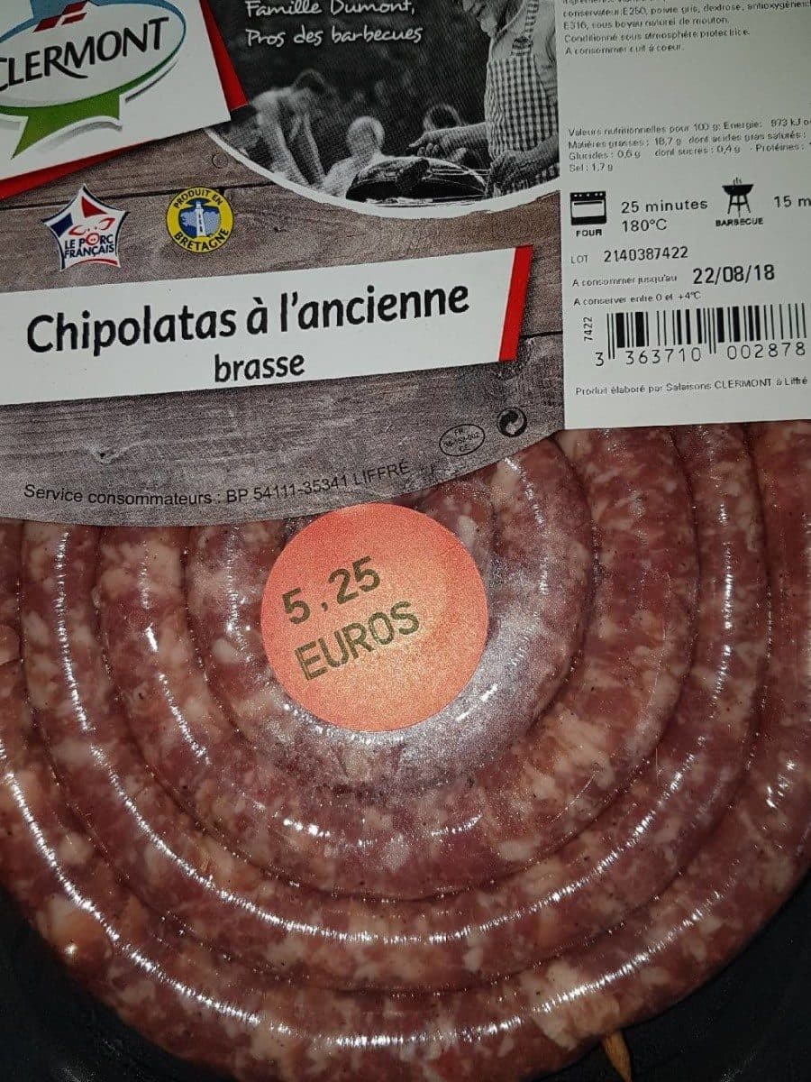 Clermont Chipolatas packshot