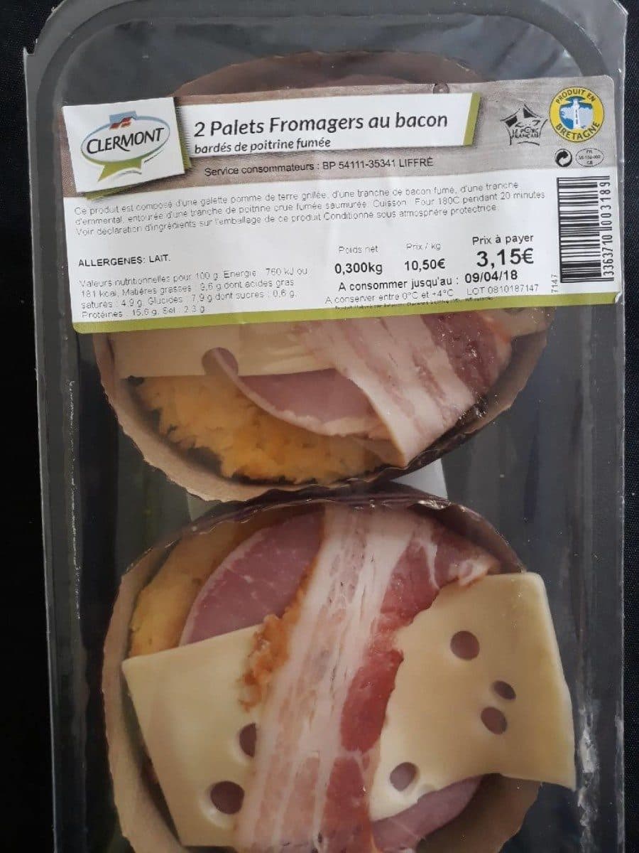 Clermont Palet fromagers au bacon packshot