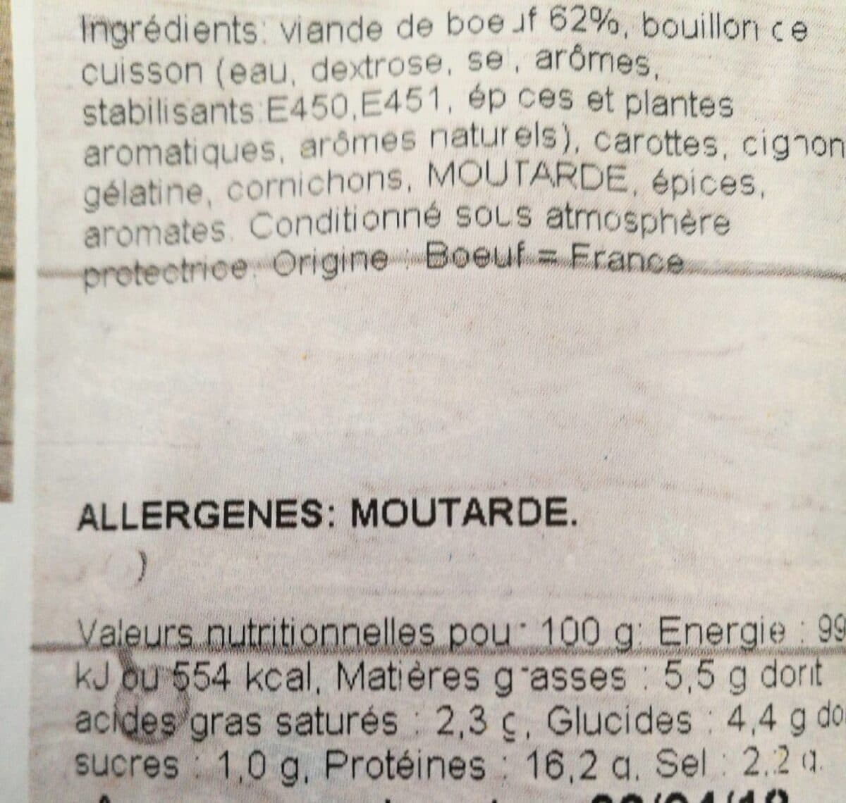 Clermont Bœuf Cuit packshot