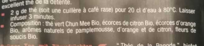 Thés de la Pagode Thé vert aux agrumes packshot